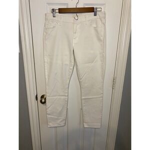 MOTHER The Looker Crop Jeans Women's Size 30 White Glass Slipper